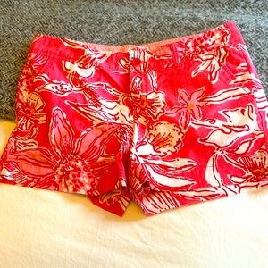 Lily Pulitzer hibiscus shorts pink 10